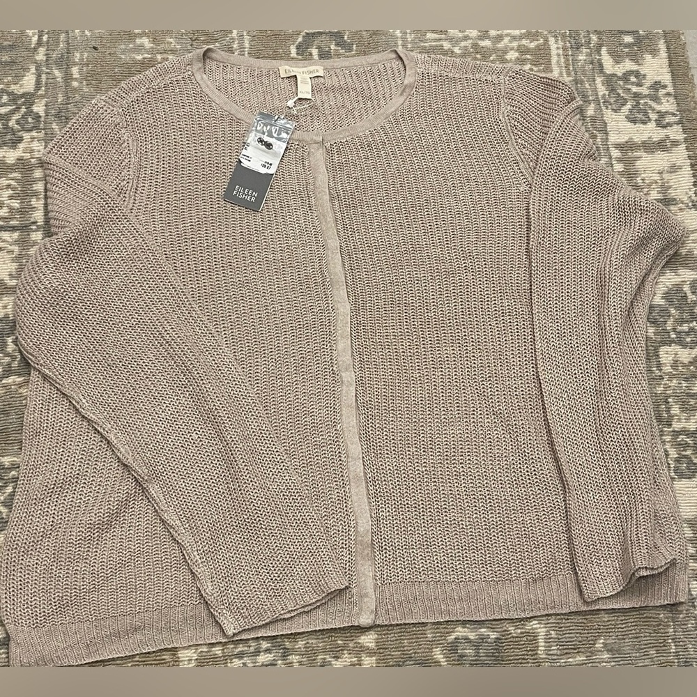 Eileen Fisher Linen Oatmeal Cardigan